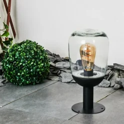 hofstein Borne lumineuse Ystheim Noir, 1 lumière