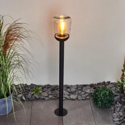 hofstein Borne lumineuse Ystheim Noir, 1 lumière