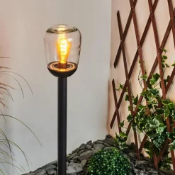 hofstein Borne lumineuse Ystheim Noir, 1 lumière