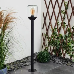 hofstein Borne lumineuse Ystheim Noir, 1 lumière