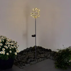 Luminaires Rustiques-hofstein Borne lumineuse Zermatt LED Argenté, 28 lumières