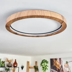 hofstein Bosatorp Plafonnier LED Noir, 1 lumière, Télécommandes