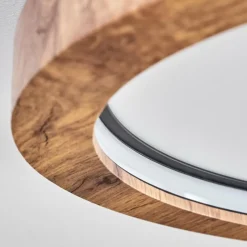 hofstein Bosatorp Plafonnier LED Noir, 1 lumière, Télécommandes