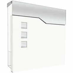 Luminaires LCD Boîte aux lettres LCD Dusenbach Acier inoxydable, Blanc