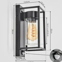 hofstein Boucinho Lampe murale d´extérieur Clair, 1 lumière, Détecteur de mouvement