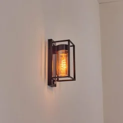 hofstein Boucinho Lampe murale d´extérieur Noir, 1 lumière, Détecteur de mouvement