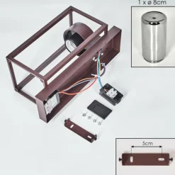 hofstein Boucinho Lampe murale d´extérieur Rouille, 1 lumière, Détecteur de mouvement