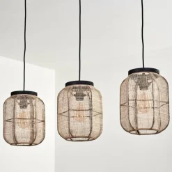 Lampes En Tissu-hofstein Boudou Suspension, Suspension Noir, 3 lumières