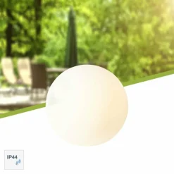 Lampes À Boules-Luminaires Brilliant Boule lumineuse Brilliant Garden Blanc, 1 lumière