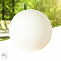 Lampes À Boules-Luminaires Brilliant Boule lumineuse Brilliant Garden Blanc, 1 lumière