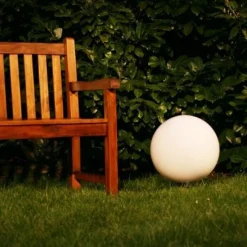 hofstein Boule lumineuse de jardin 40 cm Blanc, 1 lumière