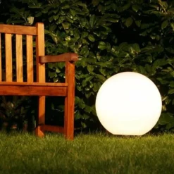 hofstein Boule lumineuse de jardin 40 cm Blanc, 1 lumière