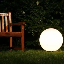 hofstein Boule lumineuse de jardin 40 cm Blanc, 1 lumière
