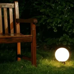 hofstein Boule lumineuse de jardin 20 cm Blanc, 1 lumière