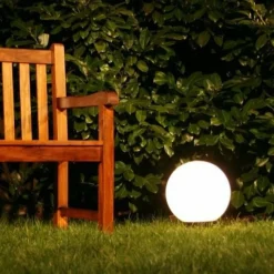 hofstein Boule lumineuse de jardin 20 cm Blanc, 1 lumière