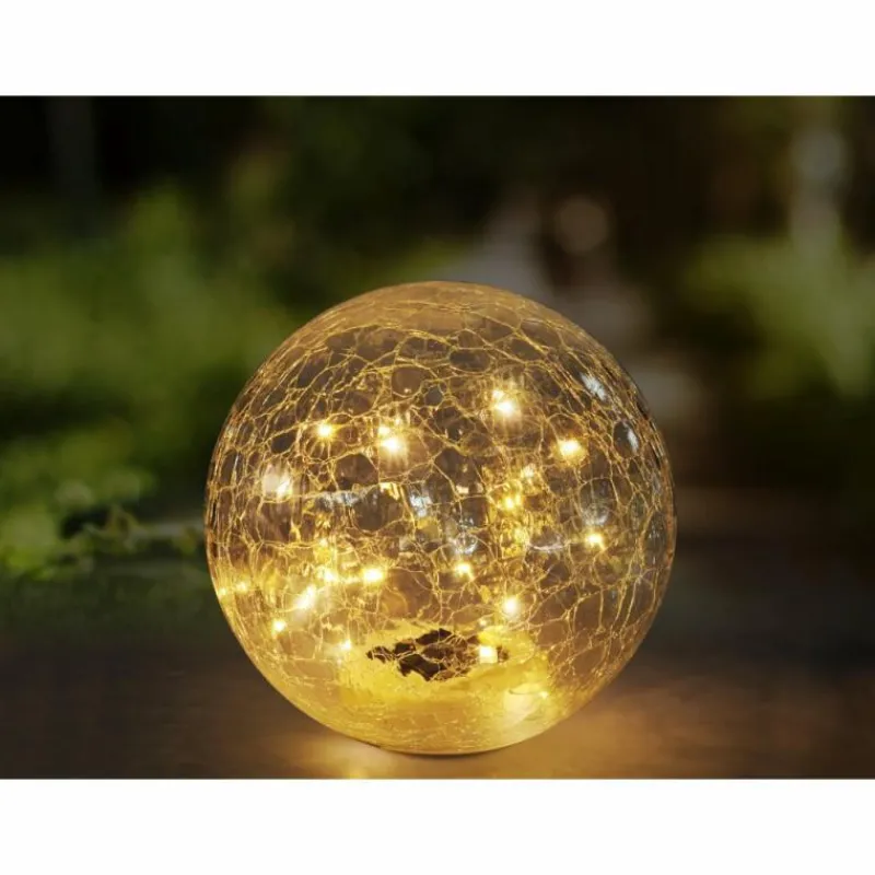 Lampes À Boules-Luminaires Globo Lighting boule lumineuse Globo Solar LED Noir, 30 lumières