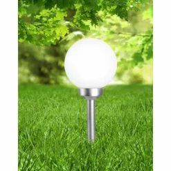 Lampes À Boules-Luminaires Globo Lighting boule lumineuse Globo Solar LED Argenté, 1 lumière