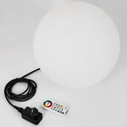 Idual boule lumineuse Diana LED Nickel mat, 1 lumière, Télécommandes, Changeur de couleurs