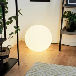 Idual boule lumineuse Diana LED Nickel mat, 1 lumière, Télécommandes, Changeur de couleurs