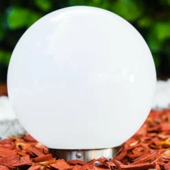 hofstein boule lumineuse Solar LED Acier inoxydable, 2 lumières