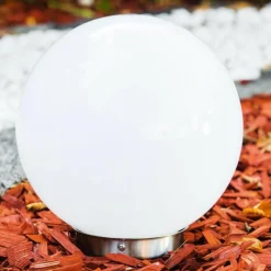 hofstein boule lumineuse Solar LED Acier inoxydable, 2 lumières