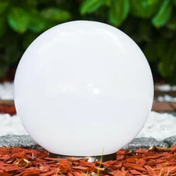 hofstein boule lumineuse Solar LED Acier inoxydable, 2 lumières