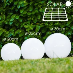 Lampes À Boules-hofstein boule lumineuse Solar LED Acier inoxydable, 2 lumières