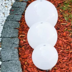 Lampes À Boules-hofstein boule lumineuse Solar LED Acier inoxydable, 2 lumières