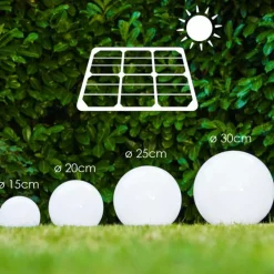 Lampes À Boules-hofstein boule lumineuse Solar LED Acier inoxydable, 2 lumières