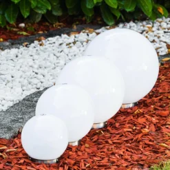 Lampes À Boules-hofstein boule lumineuse Solar LED Acier inoxydable, 2 lumières