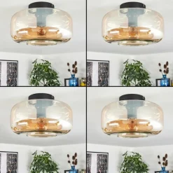 hofstein Boza Plafonnier Ambre, 1 lumière