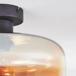 hofstein Boza Plafonnier Ambre, 1 lumière