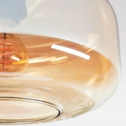 hofstein Boza Plafonnier Ambre, 1 lumière