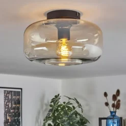 hofstein Boza Plafonnier Ambre, Clair, 1 lumière