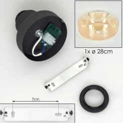 hofstein Boza Plafonnier Ambre, Clair, 1 lumière
