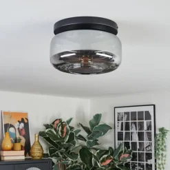 hofstein Boza Plafonnier, Boule lumineuse Fumé, 1 lumière