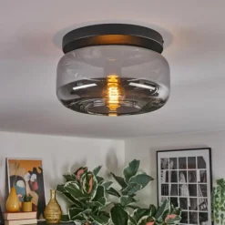 hofstein Boza Plafonnier, Boule lumineuse Fumé, 1 lumière