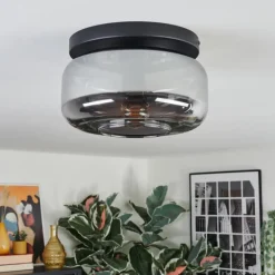 hofstein Boza Plafonnier, Boule lumineuse Fumé, 1 lumière