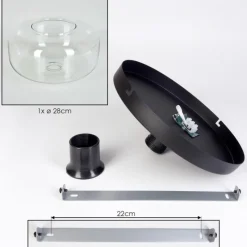 hofstein Boza Plafonnier, Boule lumineuse Clair, 1 lumière