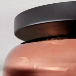 hofstein Boza Plafonnier, Boule lumineuse Clair, Cuivré, 1 lumière