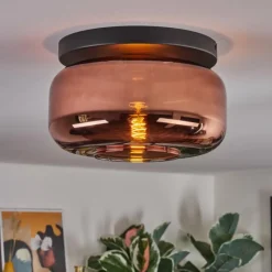 hofstein Boza Plafonnier, Boule lumineuse Cuivré, 1 lumière