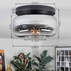 hofstein Boza Plafonnier, Boule lumineuse Chrome, Clair, 1 lumière