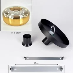 hofstein Boza Plafonnier, Boule lumineuse Or, Clair, 1 lumière