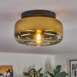 hofstein Boza Plafonnier, Boule lumineuse Or, Clair, 1 lumière