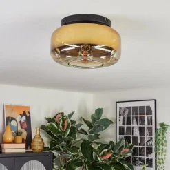 hofstein Boza Plafonnier, Boule lumineuse Or, Clair, 1 lumière