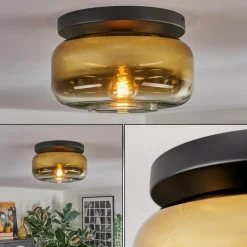 hofstein Boza Plafonnier, Boule lumineuse Or, Clair, 1 lumière