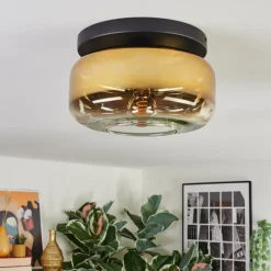 hofstein Boza Plafonnier, Boule lumineuse Or, Clair, 1 lumière