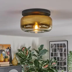 hofstein Boza Plafonnier, Boule lumineuse Or, Clair, 1 lumière