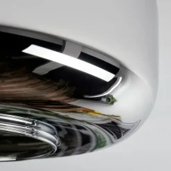 Suspension Verre Fumé-hofstein Boza Plafonnier, Boule lumineuse Chrome, Fumé, 1 lumière