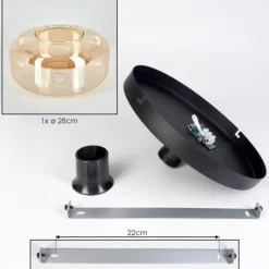 hofstein Boza Plafonnier, Boule lumineuse Ambre, 1 lumière